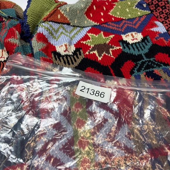 Vintage Foolish Virgins Kaffe Open Cardigan Sweater Hand Knit Women's Small Crop - Picture 5 of 5